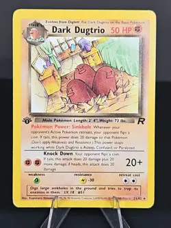 Pokemon Dark Dugtrio 23/82 Team Rocket 1st Edition Non-Holo Rare - Image 1