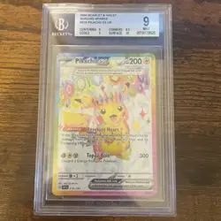 2024 Pokemon SV Surging Sparks SSP EN Pikachu Ex #219 BGS 9 Mint - Image 1