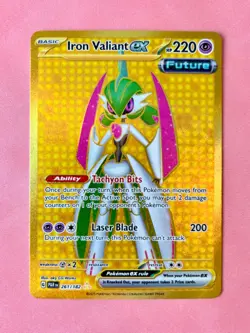 Iron Valiant ex 261/182 HYPER RARE HOLO Paradox Rift Sv04 Pokemon English - Image 1