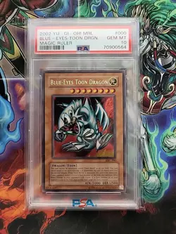 PSA 10 Blue Eyes Toon Dragon MRL-000 Secret Rare Holo 2002 #000 Yugioh - Image 1