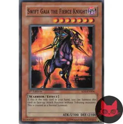 Yugioh Swift Gaia the Fierce Knight SD5-EN006 Common 1st Edition NM - Image 1