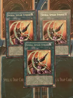 3x Yu-Gi-Oh! Spiral Spear Strike Flaming Eternity FET-EN043 1st Edition Rare NM - Image 1