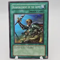 Reinforcement Of The Army LOD-028 Near Mint NM Super Holo Rare Unlimited Yugioh - Image 1