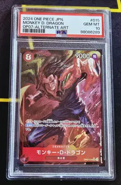 2024 One Piece Monkey D Dragon Japanese OP07-015 Alternate Art PSA 10 - Image 1