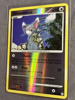 Pokemon TCG: Glameow 83/130 (2007) Diamond & Pearl • Reverse Holo Card - Image 3