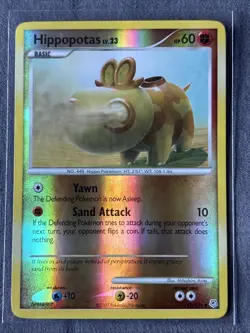 Pokemon TCG: Hippopotas 51/130 (2007) Diamond & Pearl • Reverse Holo Card - Image 1