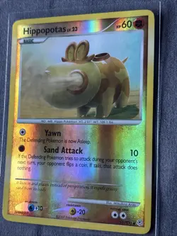 Pokemon TCG: Hippopotas 51/130 (2007) Diamond & Pearl • Reverse Holo Card - Image 3