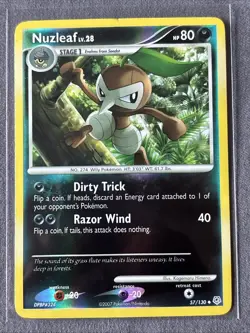 Pokemon TCG: Nuzleaf 57/130 (2007) Diamond & Pearl • Reverse Holo Card - Image 1