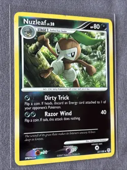 Pokemon TCG: Nuzleaf 57/130 (2007) Diamond & Pearl • Reverse Holo Card - Image 2