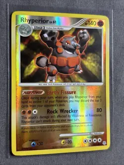 Pokemon TCG: Rhyperior LV.61 12/130 (2007) Diamond And Pearl • Reverse Holo Card - Image 2