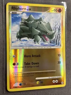 Pokemon TCG: Rhyhorn 95/130 (2007) Diamond & Pearl • Reverse Holo Card - Image 2