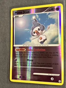 Pokemon TCG: Mime Jr. 90/130 (2007) Diamond & Pearl • Reverse Holo Card - Image 3