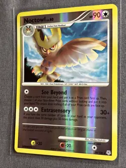 Pokemon TCG: Noctowl 34/130 (2007) Diamond & Pearl • Reverse Holo Card - Image 3