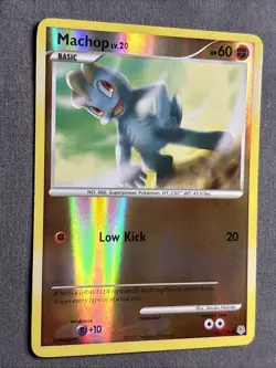 Pokemon TCG: Machop 86/130 (2007) Diamond & Pearl • Reverse Holo Card - Image 2