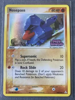 Pokemon TCG: Nosepass 25/110 (2006) Holon Phantoms • Stamped Holo Card - Image 1
