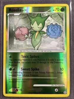 Pokemon TCG: Roselia 96/130 (2007) Diamond & Pearl • Reverse Holo Card - Image 1