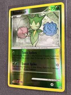 Pokemon TCG: Roselia 96/130 (2007) Diamond & Pearl • Reverse Holo Card - Image 3
