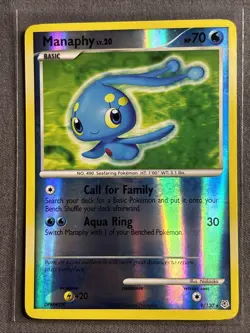 Pokemon TCG: Manaphy 9/130 (2007) Diamond and Pearl • Reverse Holo Card - Image 1