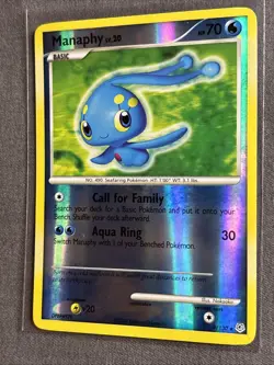 Pokemon TCG: Manaphy 9/130 (2007) Diamond and Pearl • Reverse Holo Card - Image 3