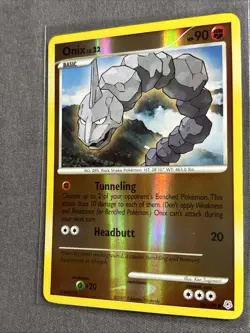 Pokemon TCG: Onix 92/130 (2007) Diamond & Pearl • Reverse Holo Card - Image 3
