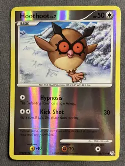 Pokemon TCG: Hoothoot 85/130 (2007) Diamond & Pearl • Reverse Holo Card - Image 1