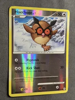 Pokemon TCG: Hoothoot 85/130 (2007) Diamond & Pearl • Reverse Holo Card - Image 2