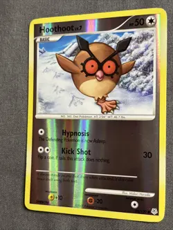 Pokemon TCG: Hoothoot 85/130 (2007) Diamond & Pearl • Reverse Holo Card - Image 3