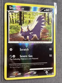 Pokemon TCG: Stunky 102/130 (2007) Diamond & Pearl • Reverse Holo Card - Image 2