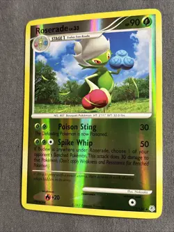 Pokemon TCG: Roserade LV.33 12/130 (2007) Diamond And Pearl • Reverse Holo Card - Image 3