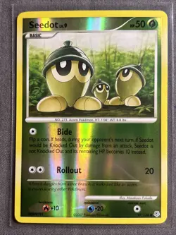 Pokemon TCG: Seedot 97/130 (2007) Diamond & Pearl • Reverse Holo Card - Image 1