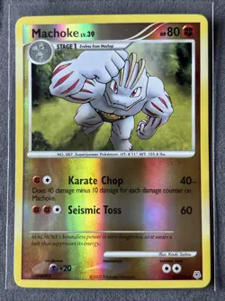 Pokemon TCG: Machoke 53/130 (2007) Diamond & Pearl • Reverse Holo Card - Image 1