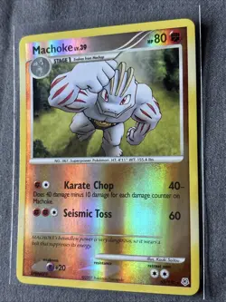 Pokemon TCG: Machoke 53/130 (2007) Diamond & Pearl • Reverse Holo Card - Image 3