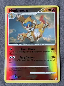 Pokemon TCG: Monferno 56/130 (2007) Diamond & Pearl • Reverse Holo Card - Image 1