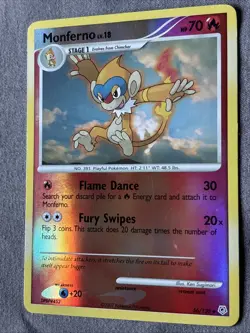 Pokemon TCG: Monferno 56/130 (2007) Diamond & Pearl • Reverse Holo Card - Image 3