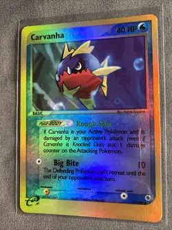 Pokemon TCG: Carvanha 51/109 (2003) Ruby & Sapphire • Reverse Holo E-series Card - Image 3