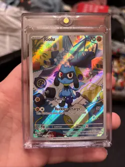 Riolu Scarlet & Violet Full Art Illustration Rare Pokemon TCG Card 215/198 C - Image 1