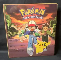 Pokemon Vintage 1999 Card Binder with Ash, Pikachu, Brock & Misty VG CONDITION!! - Image 1