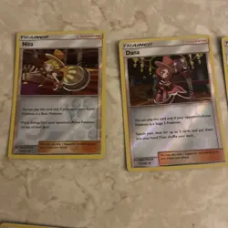 Lot 12 NITA Evelyn Dana TEAM UP Pokemon Card Reverse HOLO TRAINER NM/MINT Fossil - Image 3