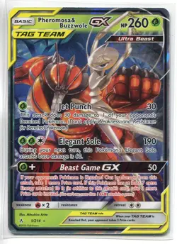 Pokemon TCG Sun & Moon Unbroken Bonds Holofoil Card #1 Pheromosa & Buzzwole - Image 1