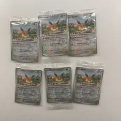 Pokemon Eevee 074/131 Prismatic Evolutions 2025 Pokemon Day Promo Card Sealed 6X - Image 1