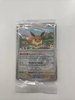 Pokemon Eevee 074/131 Prismatic Evolutions 2025 Pokemon Day Promo Card Sealed 6X - Image 4