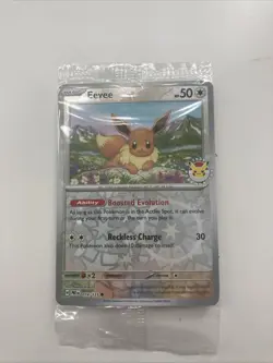 Pokemon Eevee 074/131 Prismatic Evolutions 2025 Pokemon Day Promo Card Sealed 6X - Image 5