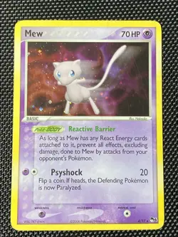 Mew 4/17 Pop Series 4 Pokemon Holo Card Organized Play, LP MP+ Condition - Image 1