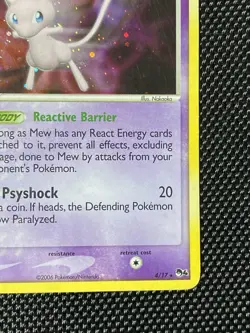 Mew 4/17 Pop Series 4 Pokemon Holo Card Organized Play, LP MP+ Condition - Image 4
