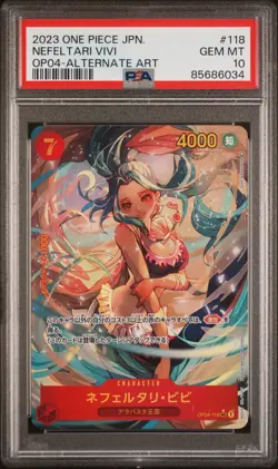 NEFELTARI VIVI OP04-118 ALT ART, PSA 10 GEM MINT, 2023 ONE PIECE CARD GAME, OP04 - Image 1