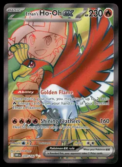 Pokemon Cards Ethan's Ho-Oh ex 209/182 Destined Rivals Ultra Rare NM - Image 1