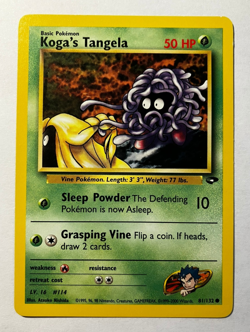Koga's Tangela 81/132 Gym Challenge Pokemon Card NM Vintage - Image 1