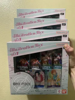 4x Bandai One Piece Card Game Illustration Box Volume 1 - Factory Sealed - Image 1
