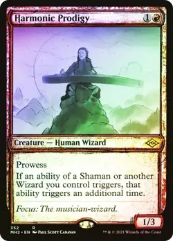 Harmonic Prodigy *FOIL Sketch* - Modern Horizons 2 - Magic the Gathering - MTG - Image 1