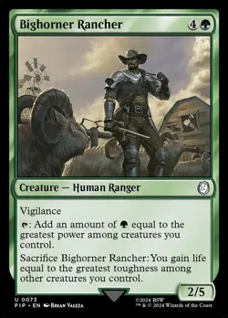Bighorner Rancher - Foil Light Play, English Magic the Gathering MTG Universes B - Image 1